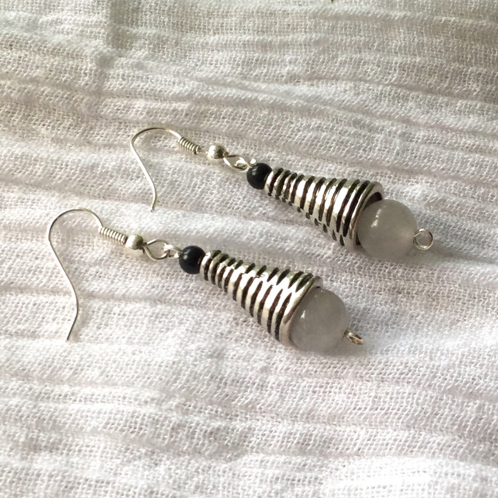 Contemporary dangle earrings